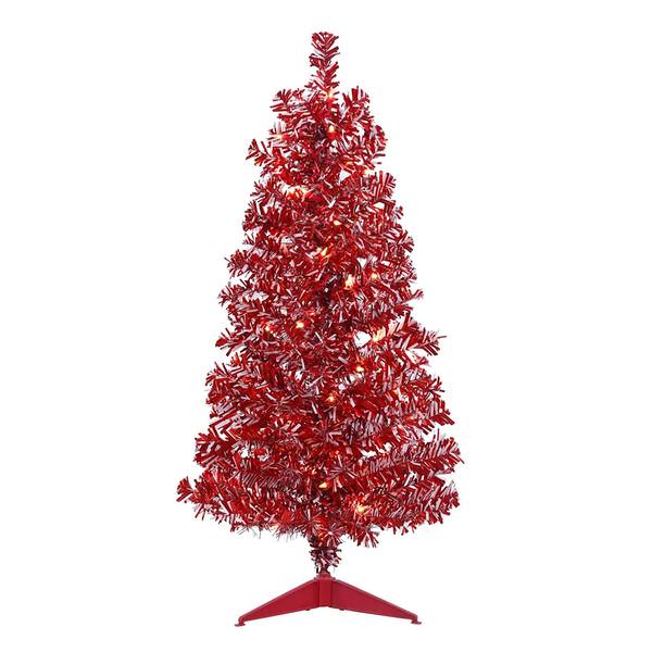 3' x 19" Red / White Candy Cane 50 Clear Miniature Lights