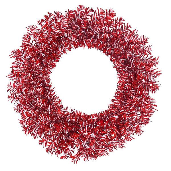 30" Red / White Candy Cane Wreath