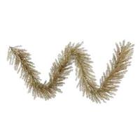 Vickerman 9' x 14" Artificial Champagne Tinsel Garland