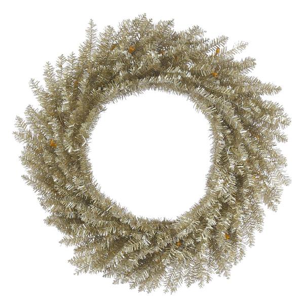 24" Artificial Champagne Tinsel