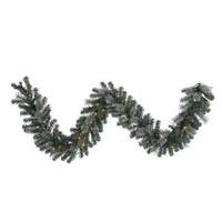 Vickerman 9' x 14" Artificial Shasta Blue Mix Pine Garland 50 Clear Miniature Lights