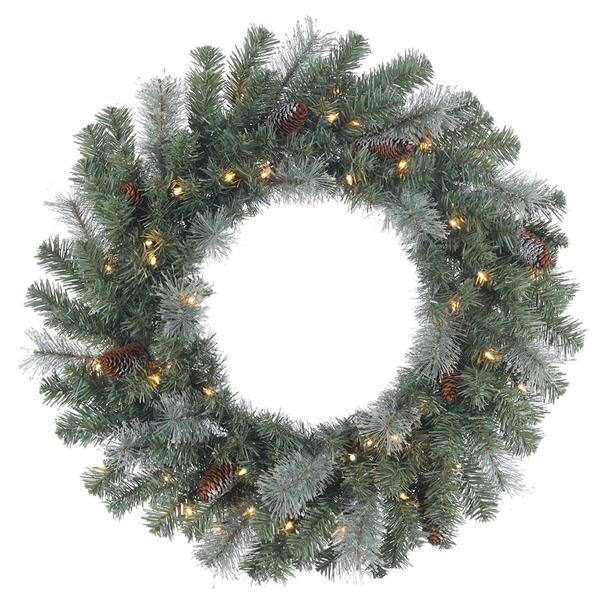24" Artificial Shasta Blue Mix Pine 35 Clear Miniature Lights
