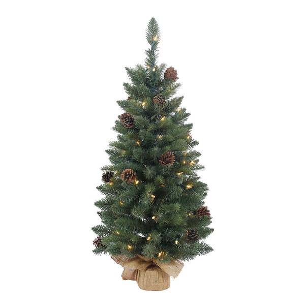 1.5' x 10"Artificial  Aberdeen Spruce 20 Clear Miniature Lights
