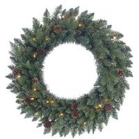 Vickerman 30" Artificial Aberdeen Spruce 50 Clear Miniature Lights