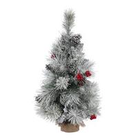 Vickerman 1.5' x 11" Artificial Frosted Mixed Berry Pine
