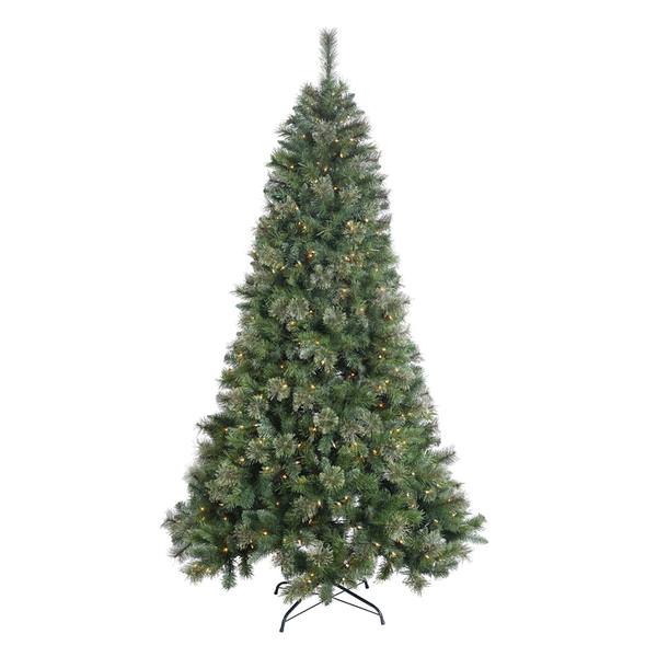 7.5' x 50" Artificial Butte Mixed Pine 500 Clear Miniature Lights