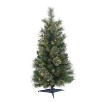 Vickerman 24" x 15" Artificial Butte Mixed Pine 35 Clear Miniature Lights