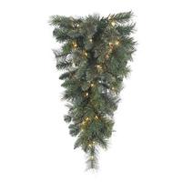 Vickerman 30" Artificial Butte Mixed Pine Teardrop 35 Clear Miniature Lights