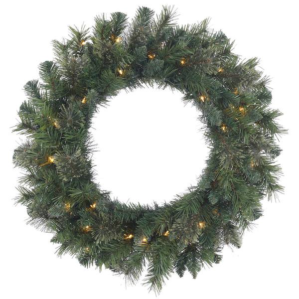 24" Artificial Butte Mixed Pine 35 Clear Miniature Lights