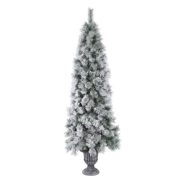 5.5' x 26" Artificial Potted Frosted Brewer