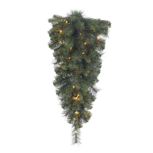 30" Artificial Classic Mixed Pine Teardrop 35 Clear Miniature Lights