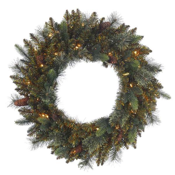 24" Artificial Reno Mixed Pine 35 Clear Miniature Lights