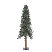 Vickerman 7' x 44.5" Artificial Natural Bark Alpine 300 Clear Lights