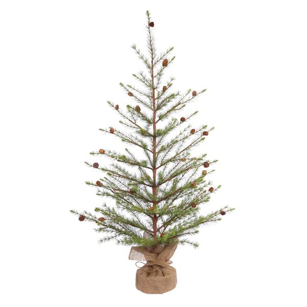4' x 30" Artificial Missoula Pine with Pine Cones