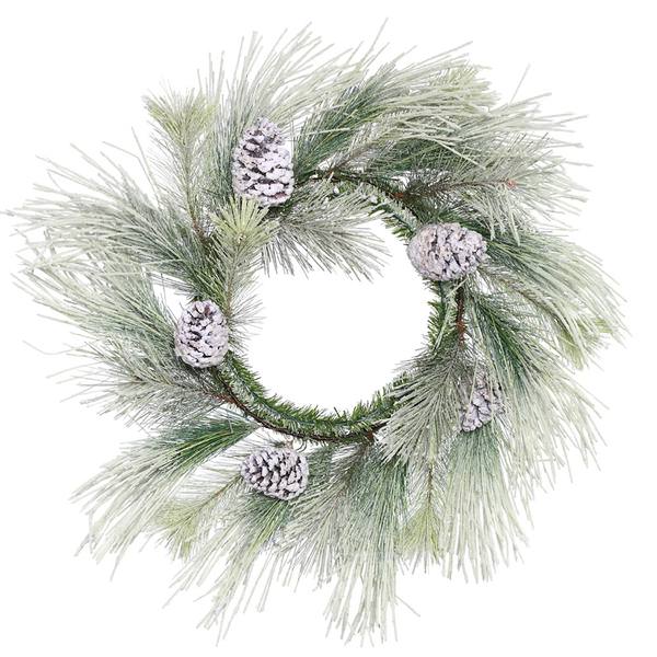 22" Artificial Frosted Norway Pine with Pine Cones