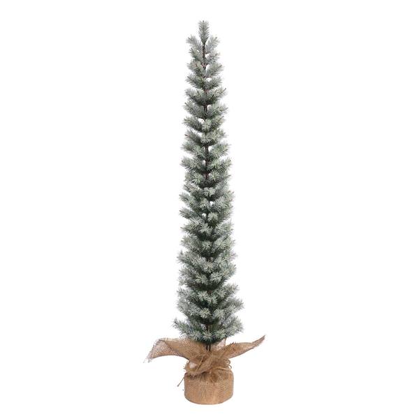4' x 10" Artificial Frosted Narrow Pine