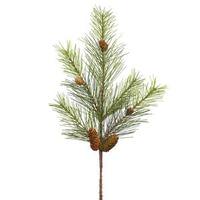 Vickerman 24" Artificial White Pine Spray with Pine Cones