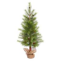 Vickerman 4' x 25" Artificial White Pine with Pine Cones