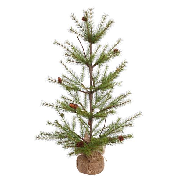 3' x 30" Artificial River Pine with Pine Cones