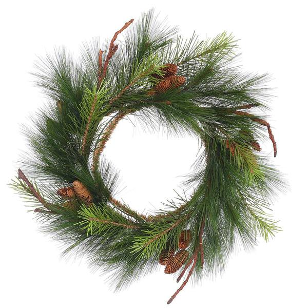 24" Artificial Bavarian Pine with Pine Cones