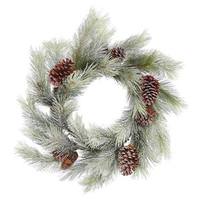 Vickerman 24" Artificial Frosted Bellevue Pine with Pine Cones