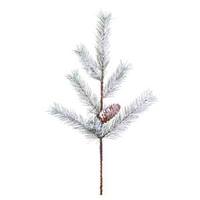 Vickerman 21" Artificial Flocked Ashville Pine Spray with Pine Cones
