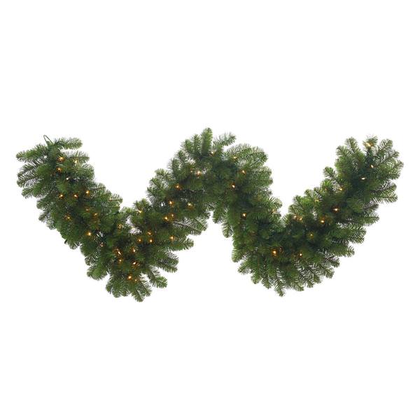 25' x 24" Artificial Grand Teton Garland 400 Clear Miniature Lights
