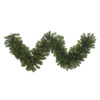 Vickerman 25' x 24" Artificial Grand Teton Garland 400 Clear Miniature Lights