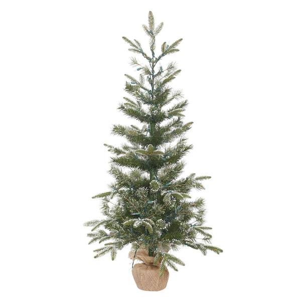 4' x 28" Artificial Frosted Pasco Mixed Pine