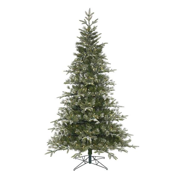 5' x 42" Artificial Frosted Pasco Mixed Pine 200 Warm White Italian LED Lights
