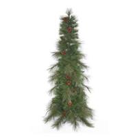 Vickerman 6' x 33" Artificial Big Cascade Pine Slim with Pine Cones