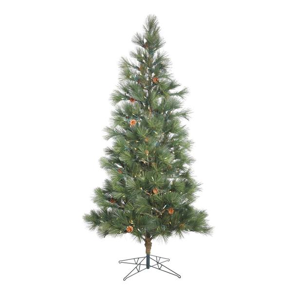 14' x 91" Artificial Redmond Spruce 2250 Warm White Italian LED Lights with Pine Cones