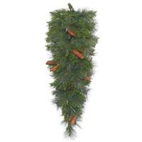 Vickerman 36" Artificial Savannah Mixed Pine Teardrop with Pine Cones