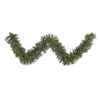 Vickerman 25' x 15" Artificial Savannah Mixed Pine Garland 300 Clear Miniature Lights with Pine Cones