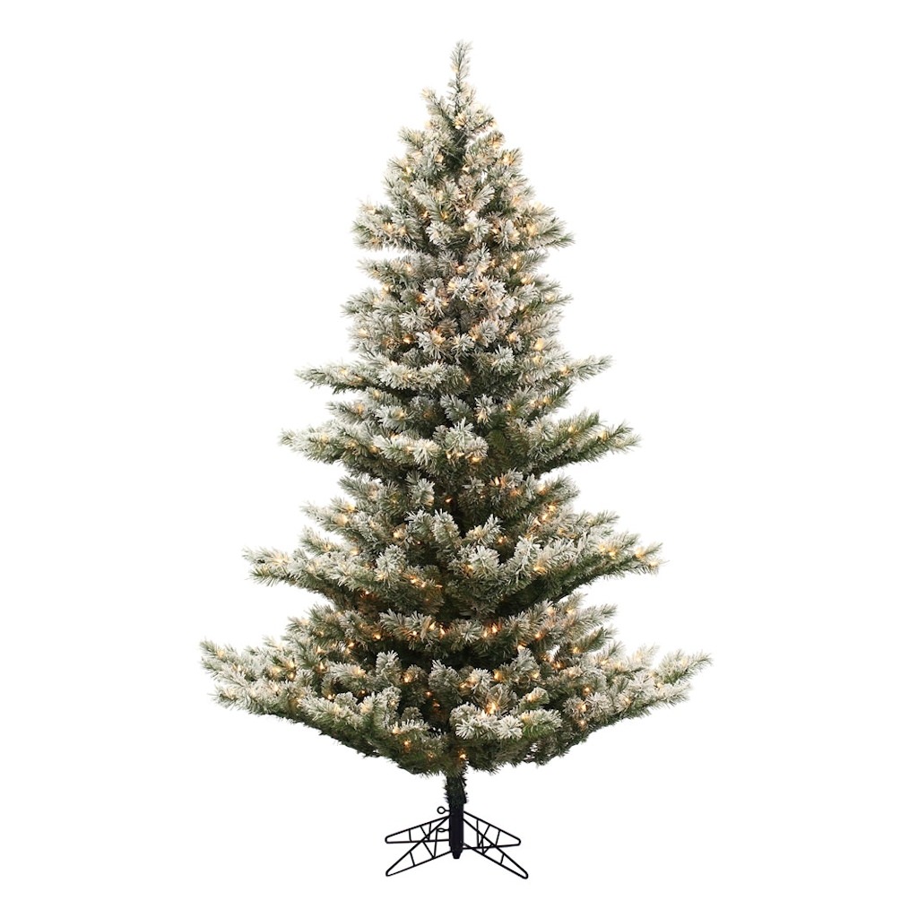 Vickerman 373927 Flocked Christmas Tree
