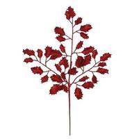 Vickerman 22" Red Glitter Holly Spray (12 pack)