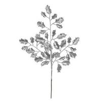 Vickerman 22" Silver Glitter Holly Spray (12 pack)