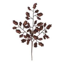Vickerman 22" Chocolate Glitter Holly Spray (12 pack)