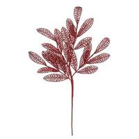 Vickerman 22" Red Glitter Mesh Bay Leaf Spray (12 pack)