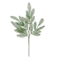 Vickerman 22" Green Glitter Mesh Bay Leaf Spray (12 pack)
