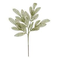 Vickerman 22" Lime Glitter Mesh Bay Leaf Spray (12 pack)