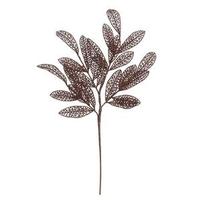 Vickerman 22" Chocolate Glitter Mesh Bay Leaf Spray (12 pack)