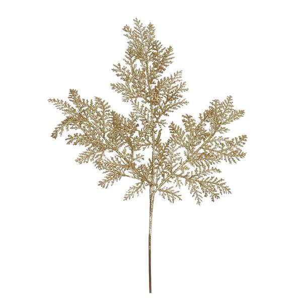 22" Gold Glitter Cypress Spray (12 pack)