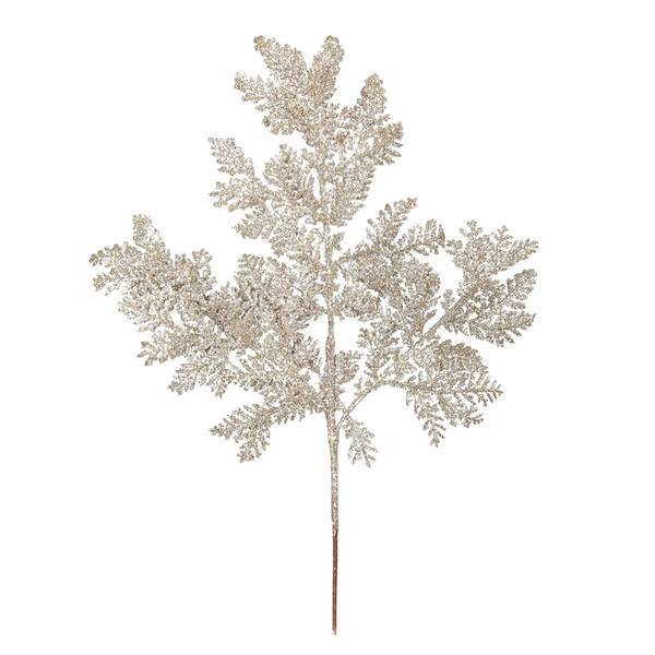 22" Champagne Glitter Cypress Spray (12 pack)