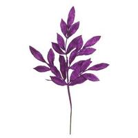 View 22" Purple Glitter Bay Leaf Spray (12 pack)