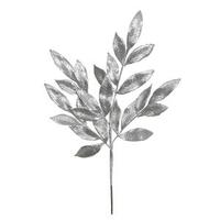 Vickerman 22" Silver Glitter Bay Leaf Spray (12 pack)