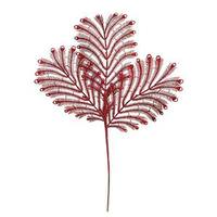 Vickerman 22" Artificial Red Glitter Peacock Tail Spray (12 pack)