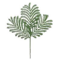 Vickerman 22" Artificial Green Glitter Peacock Tail Spray (12 pack)