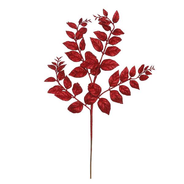 22" Red Glitter Honey Locust Spray (12 pack)