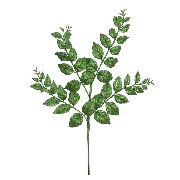 22" Green Glitter Honey Locust Spray (12 pack)